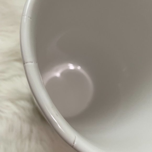 Tall 5" glossy white ceramic planter pot - Picture 4 of 10